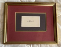 Abraham Lincoln Signature, Framed & Matted, Frame