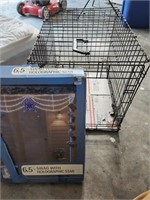 2 Pet Crates and Christmas Lights