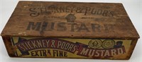 Stickney & Poor's Mustard dove tail wood box