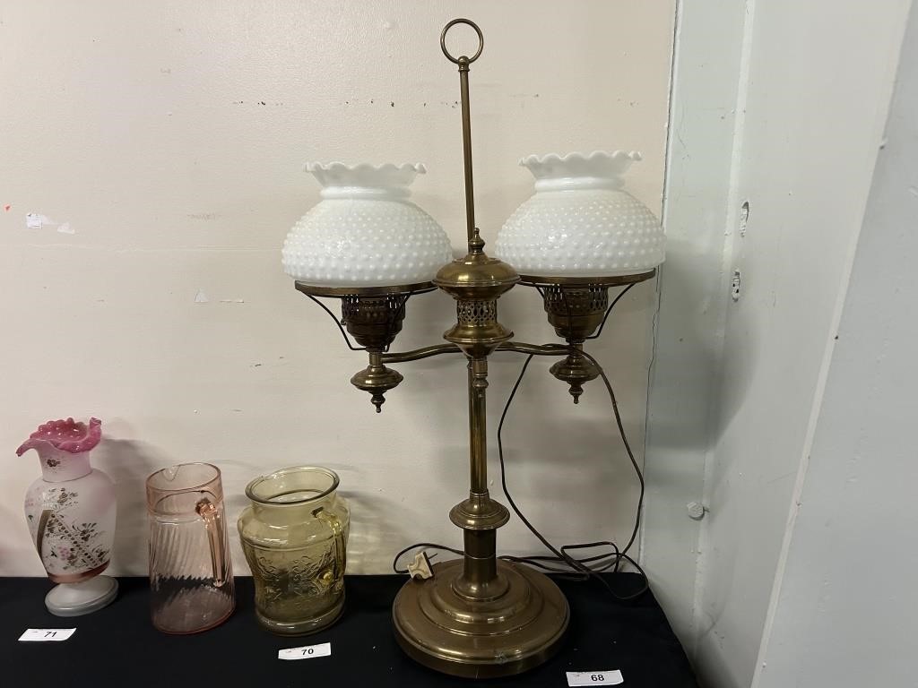Midcentury Brass Students Lamp