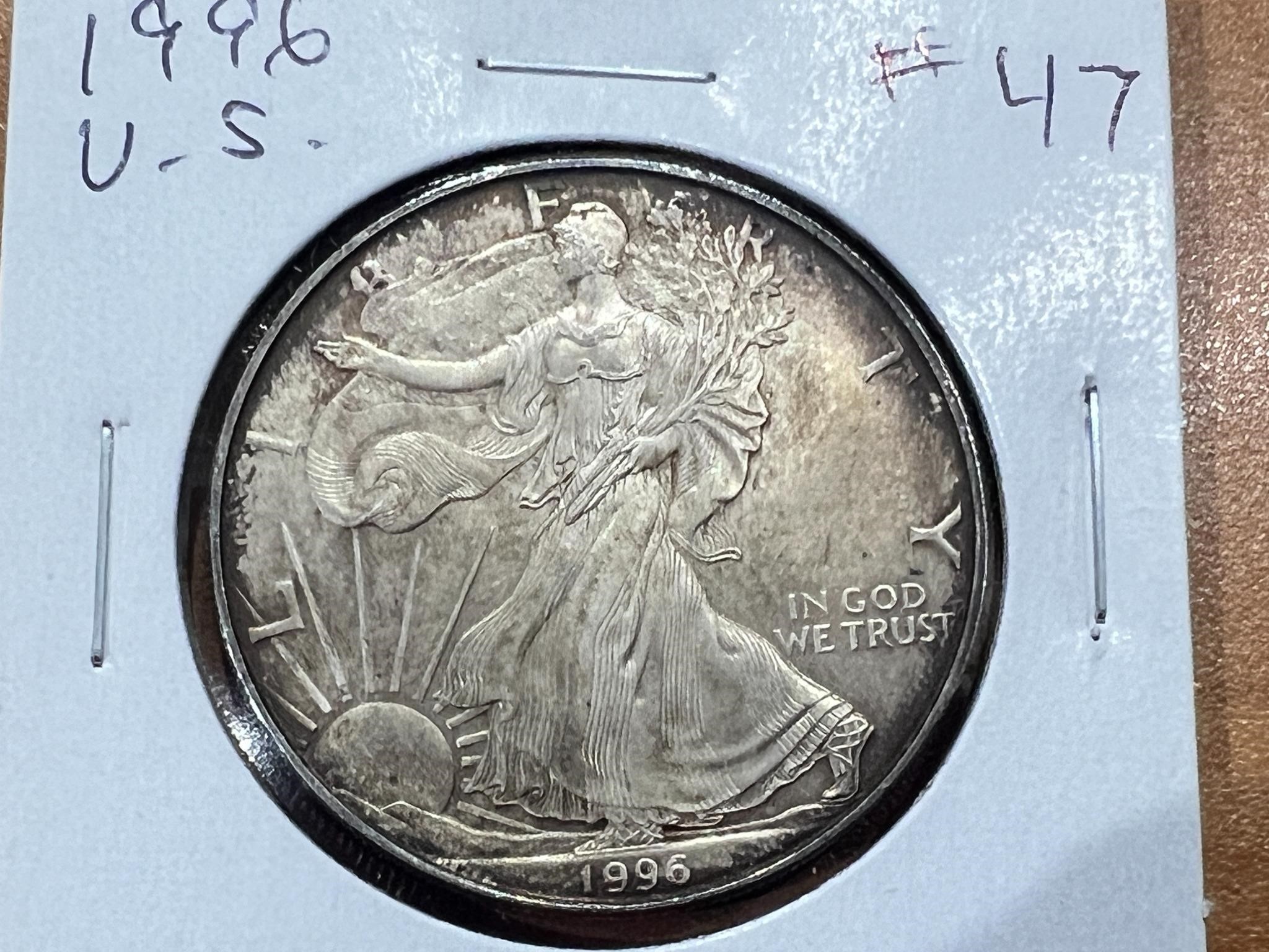1996 U.S. $1 Silver Eagle Coin- 1 oz