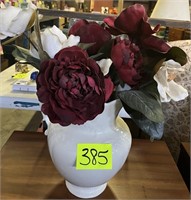 ceramic vase with peonies