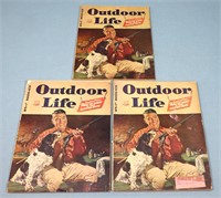 (3) October 1944 Outdoor Life Magazines