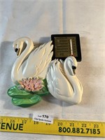 Vintage Chalk Swan Bathometer Thermometer Nice