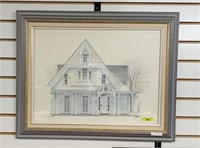 Artists Sketch Signed Home Print