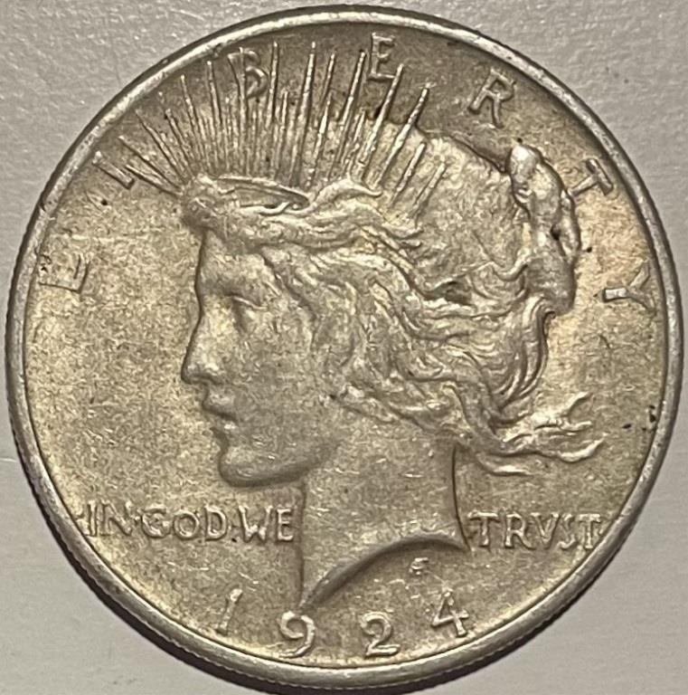 US 1924 Silver PEACE Dollar