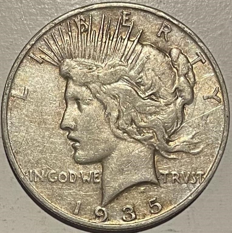 US 1935S Silver PEACE Dollar