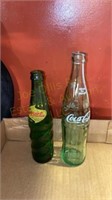 One Vintage 1966 Squirt Bottle & Coke Bottle Made