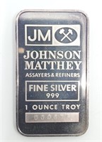 JM 1 Ounce Silver Ingot Commemorating APOLLO 1968