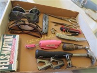 misc tools hammer knife fels naptha glasses