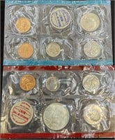 1968 UC P&D Mint coin sets 40% silver half dollars