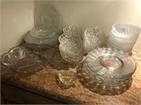 12 Grape bowls, and other glassware plates & such