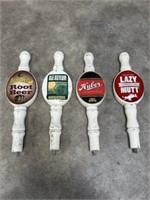 Assortment of beer tap handles, set of 4