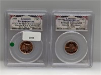 2-PCGS BU Lincoln Cents