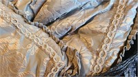 Comforter,  2 pillows, throw pillows-size unknown