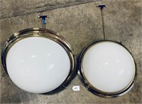 Pair Large Pendant Store Lights Untested/Up-cycle