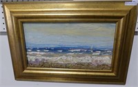 NORMAN R. BROWN "WAVES"  MIXED MEDIA PAINTING