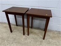 (2) Simulated Wood Small Tables