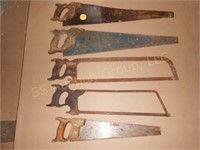 Five hand saws
