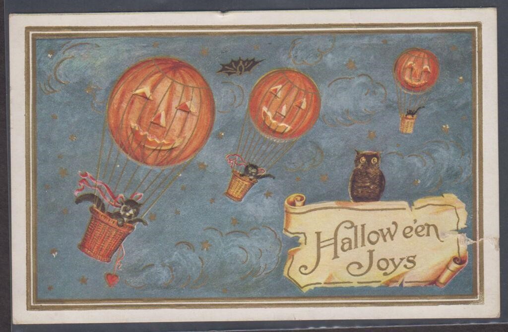 Postcard Halloween Postcard, used with tear, 1912
