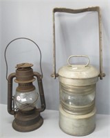 Deetz kerosene lantern and ship lantern that