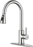 USED - FORIOUS Kitchen Faucets, Brushed Nickel Kit