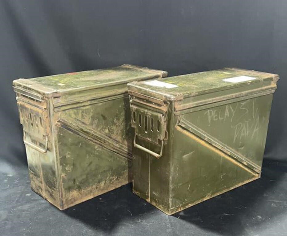 2 Military Ammo Boxes
