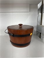 Small Vintage New Hampshire Sugar bucket with lid