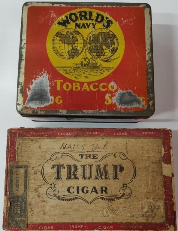 Vintage Cigar Box & Tobacco Tins