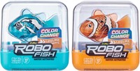 ZURU Robo Alive Teal + Orange Robotic Fish 2 Pack