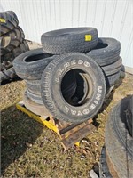 pallet of truck tires