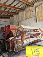 Massey Harris 35 driveable combine set up for