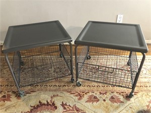 Wire Basket Side Tables