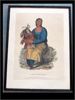 FRAMED CHIPPEWA WIDOW PRINT GREAT COLOR - 201/2" X