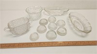 (4) Cut Glass Bowls & Glass Furniture Coasters