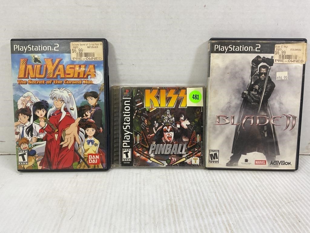 PS1 KISS PINBALL IN CASE, PS2 INU YASHA THE