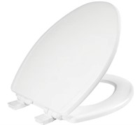 Mansfield Wood White Elongated Toilet Seat $33