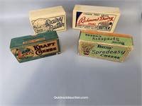 4 Vintage Boxes Of Cheese & Butter