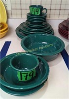 Forest Green Fiesta Dishes, Bowls, Mugs