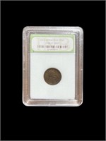 1944 NMM Slabbed Graded Lincoln WWII Penny