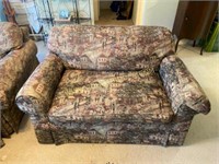 Unique Vintage Style Victorian Fabric Love Seat