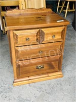 3 drawer pine night stand