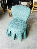 modern green fabric slipper chair