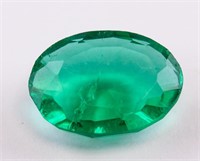 6.20ct Oval Cut Green Emerald Gemstone