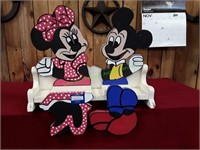 Mickie & Minnie Mouse Wood Display