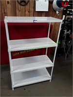 White Metal 4-Shelf Utility Rack