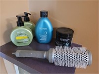4 unused Redken products/ one brush