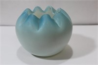 A Peachblow Sating Glass Bowl or Vase