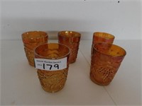 Carnival Glass Cup Set