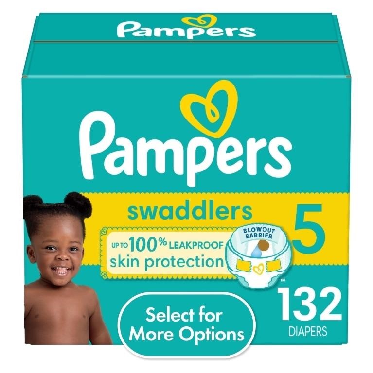 E6572  Pampers Swaddlers Diapers Size 5 - 132 Coun